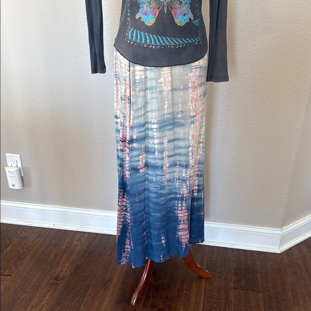 Hard Tail Blue and Pink Maxi Skirt
